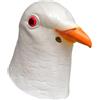 Comebachome Maschera per uccelli in lattice di piccione a testa intera, costume di Halloween per animali con fori per l'aria per cosplay di feste