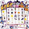 Kaxulvoblig 38 Pezzi Bingo Halloween,Gioco carte per festa di Halloween | Bingo Halloween da 38 Pezzi,24 Schede per Giocare in Gruppo,12 Fogli di Segnalini a Tema,Carte Bingo con Motivi Halloween