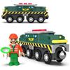 TOPLIVING Treno locomotiva a batteria (collegamento magnetico), potente locomotiva, compatibile con Thomas, Brio, Chuggington, giocattolo per bambini