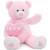 MorisMos Orso Peluche 110cm, XXL Orsacchiotto Giganti Carini, Orsetto di Peluche Grande Morbido,Idee Regali San Valentino per Bambino Fidanzata San Valentino Compleanno Deco