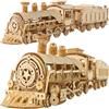 Sherwood Store Puzzle in legno 3d - Locomotiva da 282 pezzi, adatto per adulti, ragazzi e ragazze dai 12 anni, ottima idea regalo
