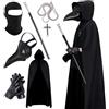 HaoVrisn Costume da dottore della peste per bambini, divertente, spaventoso, costume di Halloween per ragazzi, set di abiti per Halloween
