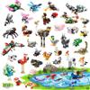 Goldge 40 pacchetti di souvenir per bambini, oltre 999 mattoncini per animali domestici, 4 temi: uccelli oceanici, insetti, fattoria, giocattoli fai da te per ragazzi e ragazze dai 6 ai 12 anni