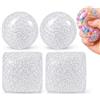 FZSGRRC Kit Squishy fai da te 4 pezzi, palline vuote trasparenti con coperchi, ideale per kit per fare squishy