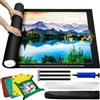 Xrten Tappeto Puzzle, Tappetino Puzzle 2000 Pezzi, Tappeto per Puzzle in Feltro Portatile, Accessori Risparmio per Puzzle Roll Set, con Vassoio Ordinamento, Tubo D'aria e Borsa