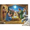 VNXTPQLKWMDJ Scena della Natività Tradizione Religiosa Puzzle 1000 Pezzi Puzzle per Adulti Notte Festiva Puzzle per Famiglia Decorazione Regalo di Natale 52x38cm/1000pcs