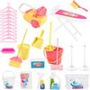 YUEXNKO Decorazione da Pulizia in Miniatura,Set di Giocattoli per la Pulizia,Bambole Mini Set da Gioco,Giocattoli in Miniatura Fai Da Te,Accessori per la Casa Delle Bambole in Miniatura per Bambole 1:12