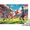 DAFUfbw Bicycle Kick Puzzle 1000 Pezzi Riciclabile Soccer Gioco Senior Puzzles Educativo Gioco Decompression Ideal per la Famiglia And Friends Compleanni 38x26cm/1000pcs