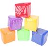 Syrisora Dadi in Schiuma con Tasche Trasparenti, Dadi da Gioco Educativi | Morbida Schiuma + Tessuto in Nylon, Resistente e Leggero, Set da 6 Colori Vivaci, Inserti Personalizzabili per