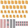 HAXIHA 30Pcs XT30 Maschio-Femmina Connettori,XT30 Battery Connettore,XT30 Spina Connettore Corrente,for RC Lipo Battery Aerei Auto (15 Pairs)