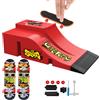 ZHITENG Set Di Accessori Per Finger Skateboard E Rampa, Mini Finger Skateboard Fai Da Te, Deck Truck, Rampa, Kit Skate Park, Regalo Per Uomini E Donne (A)