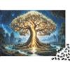 ZQXJNHPKRB Albero della Vita Magico Puzzle 1000 Pezzi Carta Puzzle per Adulti Scena Notturna Fantastica Relax Decorazione Casa Regalo 38x26cm/1000pcs