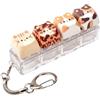 higyee Giocattolo Fidget tastiera gatti portachiavi clicker, 4 pulsanti | Simpatico gatto Fidget Tastiera Giocattoli dita antistress, Mini tastiera Clicker Portachiavi, per adulti bambini
