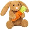 Hermann Teddy Teddy Hermann 93958 Coniglietto Lilly con carota 23 cm, peluche | Peluche premium particolarmente morbido, finitura curata, dalla nascita, lavabile, peluche morbido