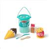 Melissa & Doug Play to Go Ice Cream Play - Set di giocattoli da viaggio in tazza con coperchio Fidget Toy - 11 pezzi per coni, panini, frullati per bambini e bambine dai 3 anni in su