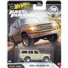 Hot Wheels Premium Fast & Furious Toyota Land Cruiser FJ60 | Modellino 1:64 per collezionisti, ispirato ai film Fast & Furious, ruote Real Riders, carrozzeria e telaio in metallo, JHW76