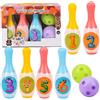 Tapallmy Bowling per Bambini 6 Birilli da Bowling in plastica 2 Palline Gioco di Sport al Coperto Giocattolo per Bambini Gioco in Famiglia