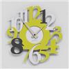 Giallobus - Orologio Bilay - Carved - Legno Mdf - Premium 30x30‎‎cm - 03 - Olive - Artigianale Made in Italy - Silenzioso - Idea regalo - Moderni doppio livello