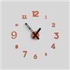 Giallobus - Orologio da Parete Adesivo Grande Float - Typos - Legno Mdf - Float ⌀ 60/80/110cm - 20 - Terracotta - Orologio da parete moderno - Numeri adesivi 3d - Diametro variabile 60/80/100cm