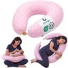 DOLCI SOGNI Cuscino Gravidanza e Allattamento Multiuso | Cuscino Gravidanza per Dormire | 100% Cotone OEKO-TEX Sfoderabile | Regalo Donna Incinta premaman