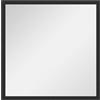 HOMCOM Specchio Bagno da Parete Rettangolare con Ganci, 50x50cm, Nero | Specchio da Camera, in Vetro e MDF