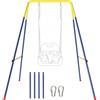 AIYAPLAY Struttura per Altalena da Giardino per Bambini in Acciaio | Anti-UV, Impermeabile, Supporta 50kg, con 2 Ganci per Altalena a Nido, Altalena a U