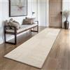 the carpet Everest - Tappeto moderno a pelo corto, per soggiorno, camera da letto, effetto 3D, alta densità e piacevolmente morbido, design panglao, beige, 80 x 300 cm