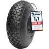 Garronda Copertone 4.10/3.50-4 2PR con Camera d'Aria (AV) per Ruota Carriola, Ø 27,5×8,5 cm, da Giardino oppure Cantiere Ø 39 cm GD-0164, Nero