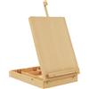 Vinsetto Cavalletto da Tavolo per Pittura, Pieghevole Altezza Regolabile | Cavalletto Artistico in Legno, Portatile a Valigetta, Angolazione Regolabile