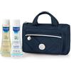 MUSTELA Borsa Necessaire Con Prodotti Bagnetto Vanity Set Blu