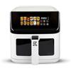 FZ Tech Friggitrice ad Aria 11 Litri XXL, Air Fryer 2300W Senza Olio, Display Touch, Doppio Riscaldamento, Aria Rapida, 200°C, Programmi Preimpostati, Cestello con Finestra (Bianco)