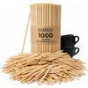 GASTROTOMI Bastoncini di legno per caffè 1000 pezzi - Paletine caffè usa e getta - Paletine caffè usa e getta - Cucchiaini caffè biologici biodegradabili, bastoncini di bambù naturale (1000)