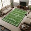petour Tappeto sportivo da calcio, 160 x 240 cm, verde, per sala giochi, soggiorno, camera da letto