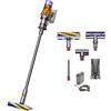 Dyson V12 Slim Detect Absolute 2026 Aspirapolvere verticale, 0,35 l, autonomia di 60 minuti, 3 modalità di aspirazione, giallo/nichel