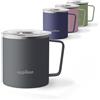 eppikan EppiTall - Tazza termica in acciaio inox, 380 ml, coperchio con apertura richiudibile (380 ml, colore grigio notte)