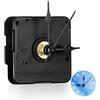 Operitacx Meccanismo per orologio a batteria, kit di ricambio per orologio da parete e scrivania, movimento silenzioso al quarzo, include 3 lancette, 5,5 x 5,5 x 1,5 cm, per fai da te e artigianato