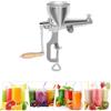 WOLEGM Spremiagrumi manuale per frutta e verdura, con setaccio e spazzola per la pulizia, morsetto da tavolo in acciaio inox, spremiagrumi manuale per erba di frumento, sedano, ecc