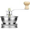 Generic Coperchio per chicchi di caffè, attacco manuale per barattoli, macinino da viaggio in acciaio con manovella, strumento per la preparazione degli amanti del caffè, attrezzatura da cucina, macinino