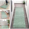 ZUZEKU Tappeto passatoia da cucina verde, antiscivolo, lavabile, per corridoio, camera da letto, sala da pranzo, in poliestere, venduto al metro, personalizzabile, (colore: colore, dimensioni: 70 x 300 C