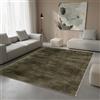TapisTrend Tappeto di design Verde 200x290 cm moderno in viscosa con effetto spazzolato tono su tono per soggiorno, camera da letto e sala da pranzo