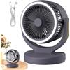Generic Ventilatore Da Tavolo Ricaricabile Portatile 2400mAh Ricaricabile 3 | Elettroventilatore Per Tavolo Raffreddante Adulti, Soggiorno, Casa, Appartamento, Ufficio, Studio, Uso Int