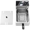 hongward Friggitrice singola, Friggitrice elettrica in acciaio inox 2 serbatoi da 6L | Controllo preciso della temperatura dell'olio, 60-200℃, Friggitrice elettrica a immersione da 2500W, per ristoranti
