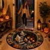 CBMZHF Tappeto spaventoso di Halloween 3D per soggiorno, camera da letto, ingresso e decorazione per feste di Halloween (80 x 80 cm) (Rug-4)