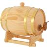 udneondhe Dispenser per botte di legno 3L con supporto e rubinetto - Botte di vino in legno di pino - Barile di legno per vino, whisky e grappa - Design ellittico - Decorazione e conservazione per casa, bar