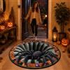 CBMZHF Tappeto 3D di Halloween, illusione ottica 3D, scheletro abisso, rotondo, spettrale, tappetino per interni, per soggiorno, camera da letto, ingresso e decorazione per feste di Halloween (80 x 80