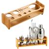Generico Supporto per shaker per cocktail - Mensola porta shaker perr cocktail professionale | Kit perr rack di stoccaggio | Casa Ristorante Bar Feste, Stalla in Legno Naturale 31,2x9,5 cm Portatile