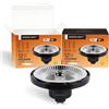 SINCELIGHT Lampadine LED GU10, 12W Riflettore QR111, Proiettore AR111 Antiriflesso Professionale, Angolo del Fascio 45 Gradi, Bianco Caldo 3000K, Confezione da 2