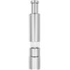 Moliuoly Macinapepe manuale in acciaio: funzionamento con una sola mano con pulsante pompa per sale e sesamo, design robusto con superficie spazzolata, compatto 15 x 2,6 cm, ideale per cucina