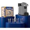 CAFFÈ BORBONE Bluemoon Macchina da Caffè e Infusi Grigia + 50 Cialde Miscela Blu + 8 bicchierini in vetro - Elegante Design Bianco, Multifunzione per Espresso, Infusi e Bevande Calde, Pressione 15 bar