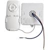Micpointik Ventilatore da soffitto luce telecomando ricevitore driver 100W LED 24-50W AC 180-265V 2.4G controllo radio per soggiorno camera da letto bianco nero (B)